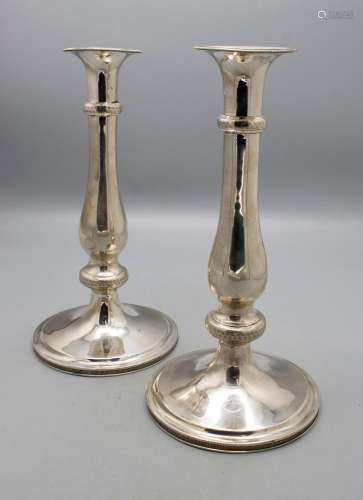Paar Biedermeier Kerzenleuchter / A pair of silver candlesti...