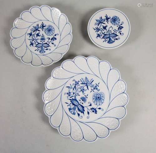 3 Teile Zwiebelmuster Porzellan / 3 pieces of onion pattern ...