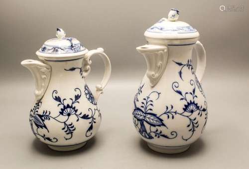 Zwei Zwiebelmuster Kannen / Two pots with onion pattern, Mei...