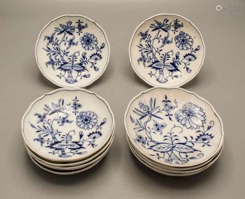 10 Untertassen / 10 saucers, Meissen, 19./20. Jh.