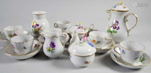 20-teiliges Mokkarestservice / A 20-piece mocha set, Meissen...