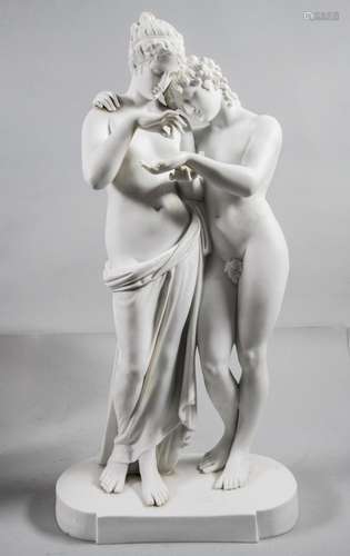 Biskuitporzellanfigur nach Antonio Canova (1757-1822),  Amor...