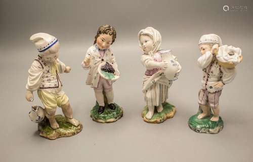 Konvolut aus 4 Kinderfiguren / A set of 4 figures of childre...