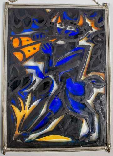 Glasbild / A glass picture, Hans Weidmann (1918-1997), Basel