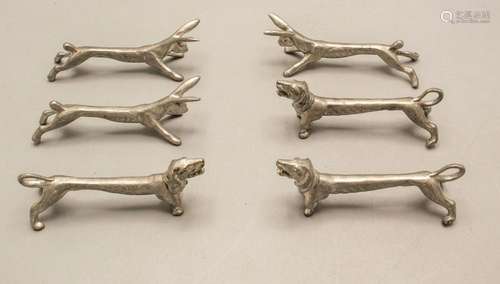 6 Jugendstil Messerbänke / 8 Art Nouveau knife rests, Frankr...