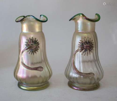 Paar Jugendstil Vasen / A pair of Art Nouveau vases, Wilhelm...