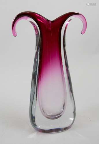 Glasvase Sommerso / A glas vase  Sommerso , wohl Flavio Poli...