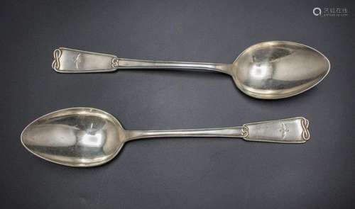 Zwei Art Déco Vorlegelöffel / Two Art Deco serving spoons 19...