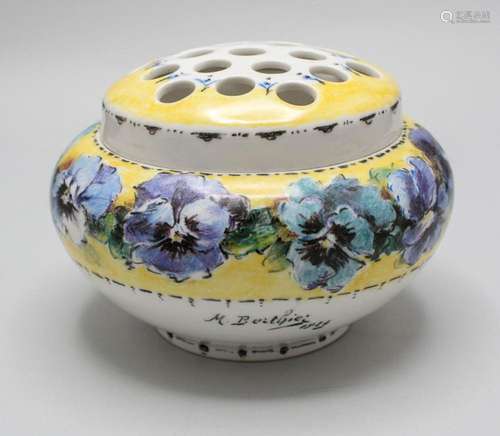 Art Déco Blumensteckschale / An Art Deco porcelain flower bo...