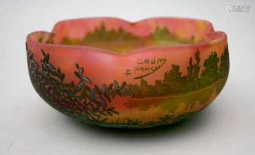 Zierschale  Abendrot am See  / A decorative bowl, Daum, Nanc...