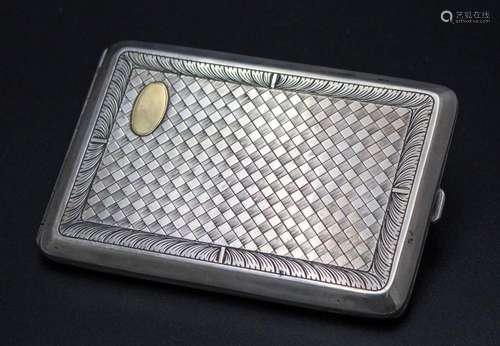 Art Déco Zigarettenetui / A silver cigarette case, deutsch, ...