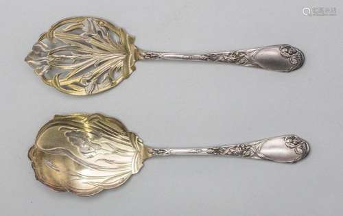 2 Teile Vorlegebesteck Jugendstil / A pair of Art Nouveau si...