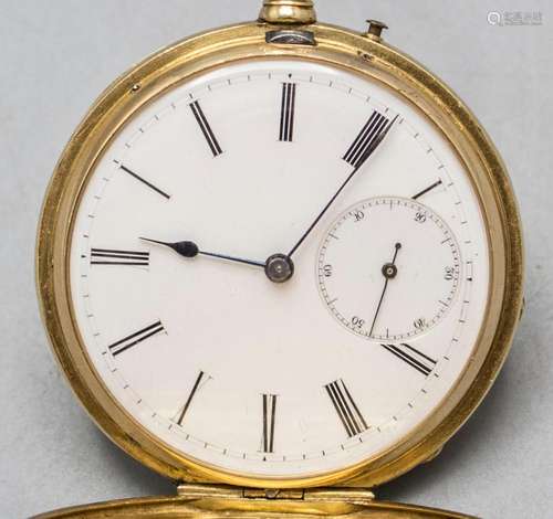 Savonette Taschenuhr / A 18ct gold pocket watch, Schweiz, 19...