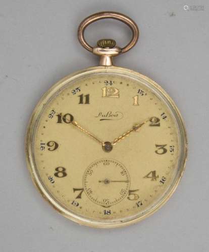 Taschenuhr / A 14ct gold pocket watch, DuBois, Schweiz, um 1...