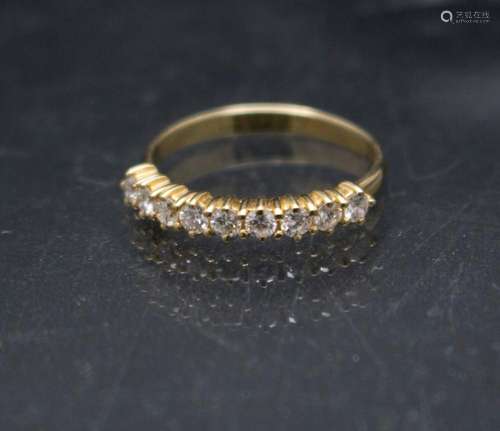 Damenring mit Diamanten / A ladies 18ct gold ring with diamo...