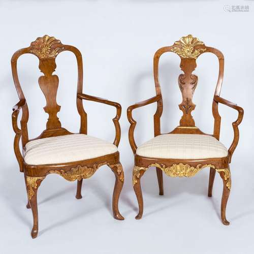 A Pair of Baroque- Armchairs.