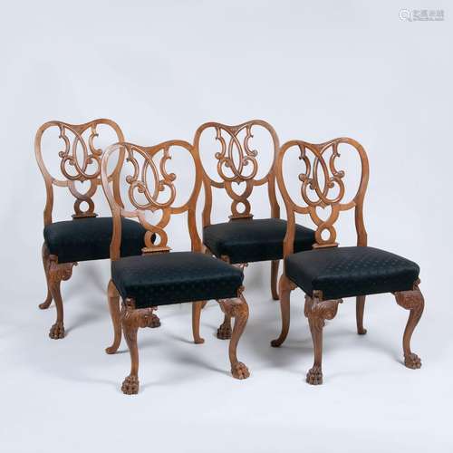 A Set of 4 rare Georgian-Chairs.