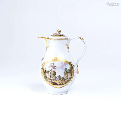 A Coffee Pot with Hunting Scenes.
