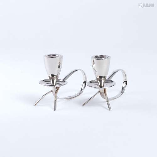 A Pair of Modern Candle Holders.