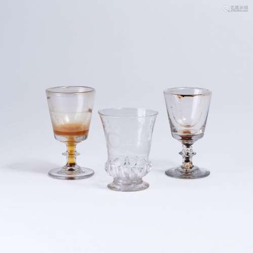 A Set of 3 antique Glasses.