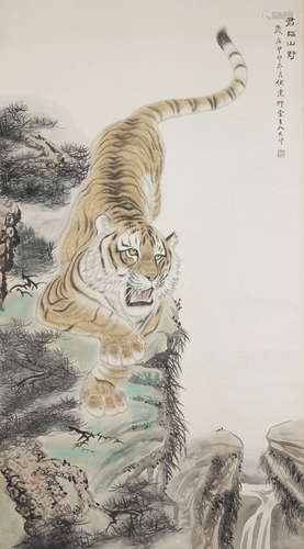 A Chinese Tiger Painting，Feng Dazhong