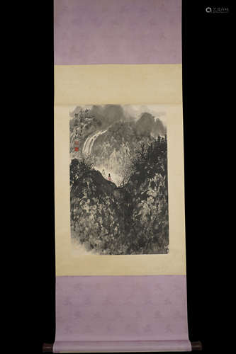 A Chinese Autumn Moutain Painting, Fu Baoshi