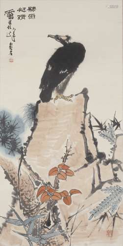 A Chinese Pine and Eagle Painting ，Pan Tianshou