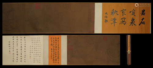 A Chinese handscroll of Figure Painting ,Zhou Fang