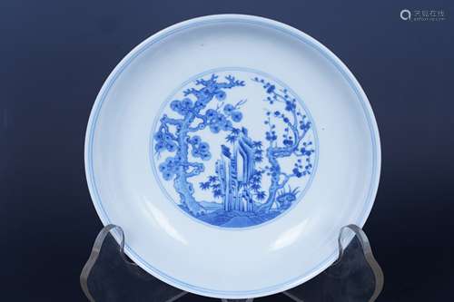 A Blue and White story Plate