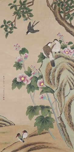 A Chinese Flower and Birds Painting, Shen Quan