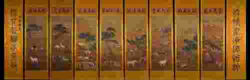 A set of Horses Painting Ten hanging scrolls, Lang Shining