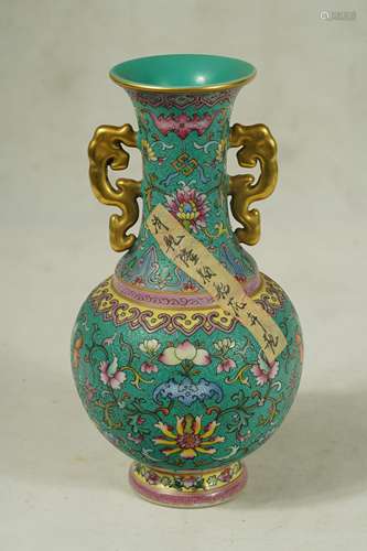 A Famille Rose flower Vase