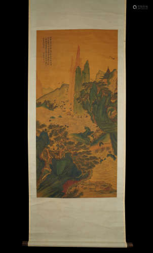 A Chinese Longevity Painting,Lu Hui