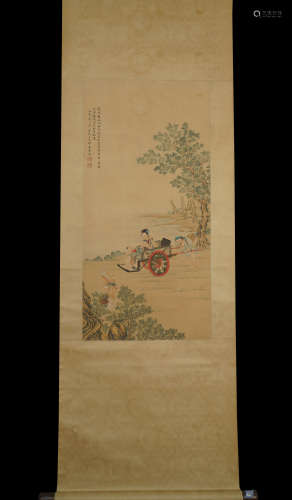 A Chinese Chariot painting， Liao Jiahui