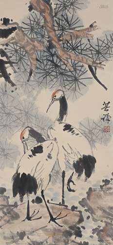 A Chinese Pine and Eagle Painting ，LiKuchan