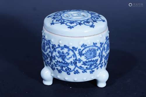 A Blue and White Censer