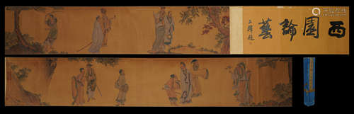 A Chinese Figure and Landscape Painting，Li Gonglin