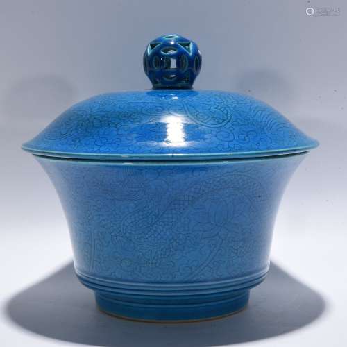 Period Of Hongzhi Blue Glaze Porcelain 