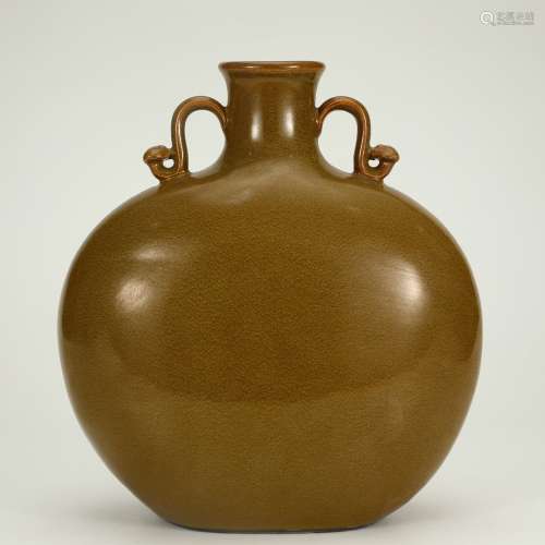 Brown Glaze Porcelain Flat Bottle, China