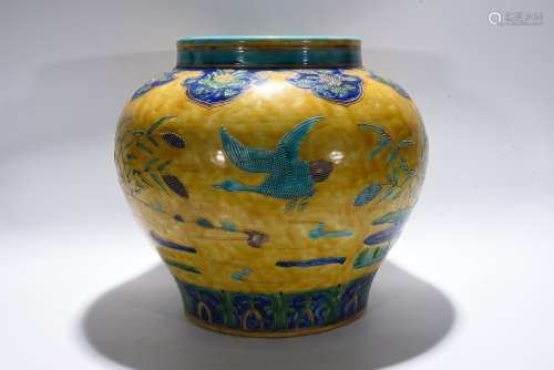 Period Of Yongle Fahua Color Porcelain Jar, China