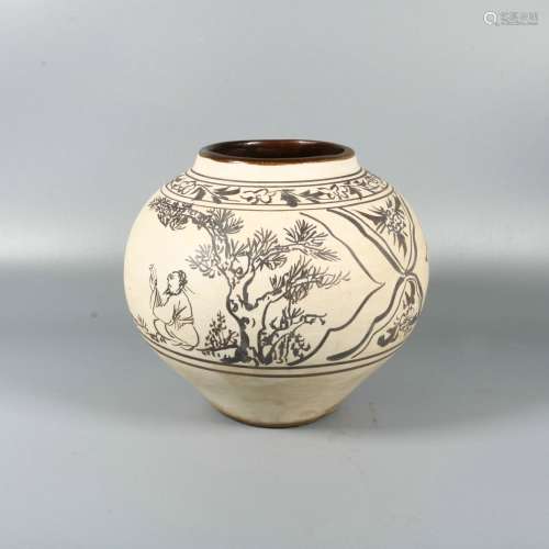 Cizhou Kiln Porcelain Jar, China