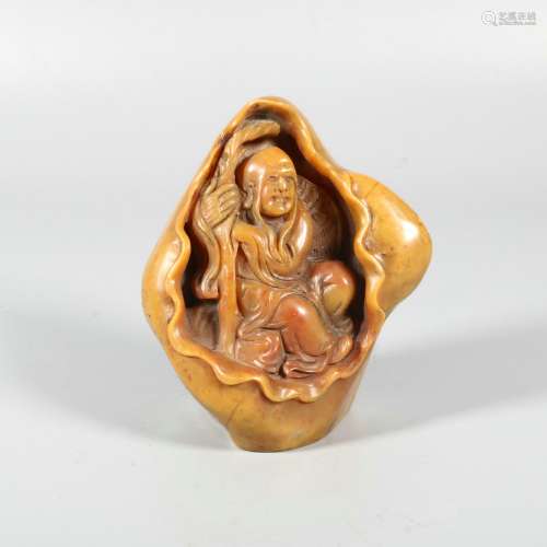 Shoushan Stone Lohan Seal, China