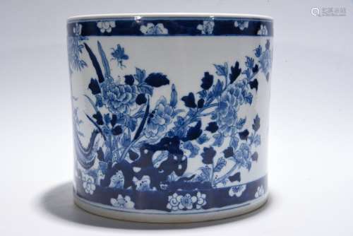 Blue And White Porcelain “Peacock And Peony
