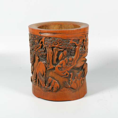 Bamboo Brush Pot, China