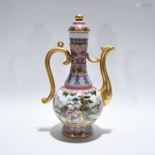 Period Of Qianlong Famille Rose Porcelain Gold Gilded Lohan ...