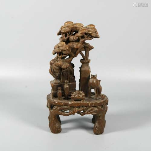 Agarwood Carving Antiques And Curios Ornament, China