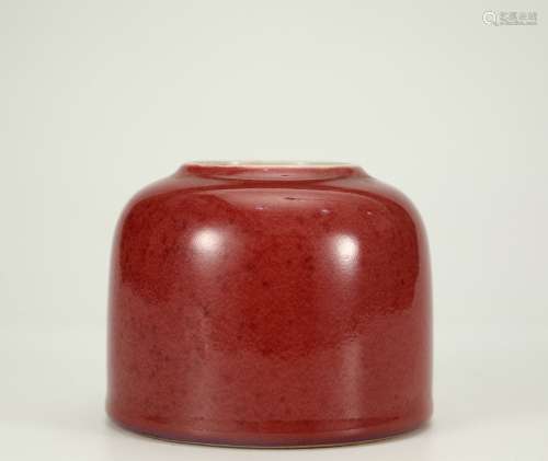Red Glaze Porcelain Water Washer , China