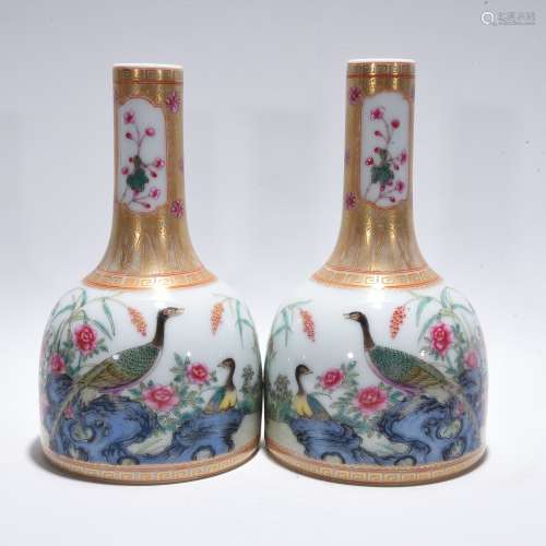 Period Of Yongzheng Enamel Color Porcelain Gold Gilded Vesse...