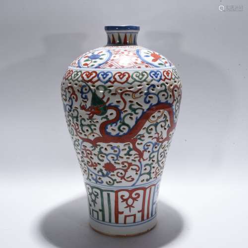 Period Of Wanli Blue And White Doucai Porcelain Openwork 