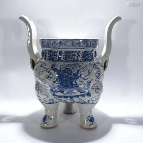 Blue And White Porcelain Incense Burner, China